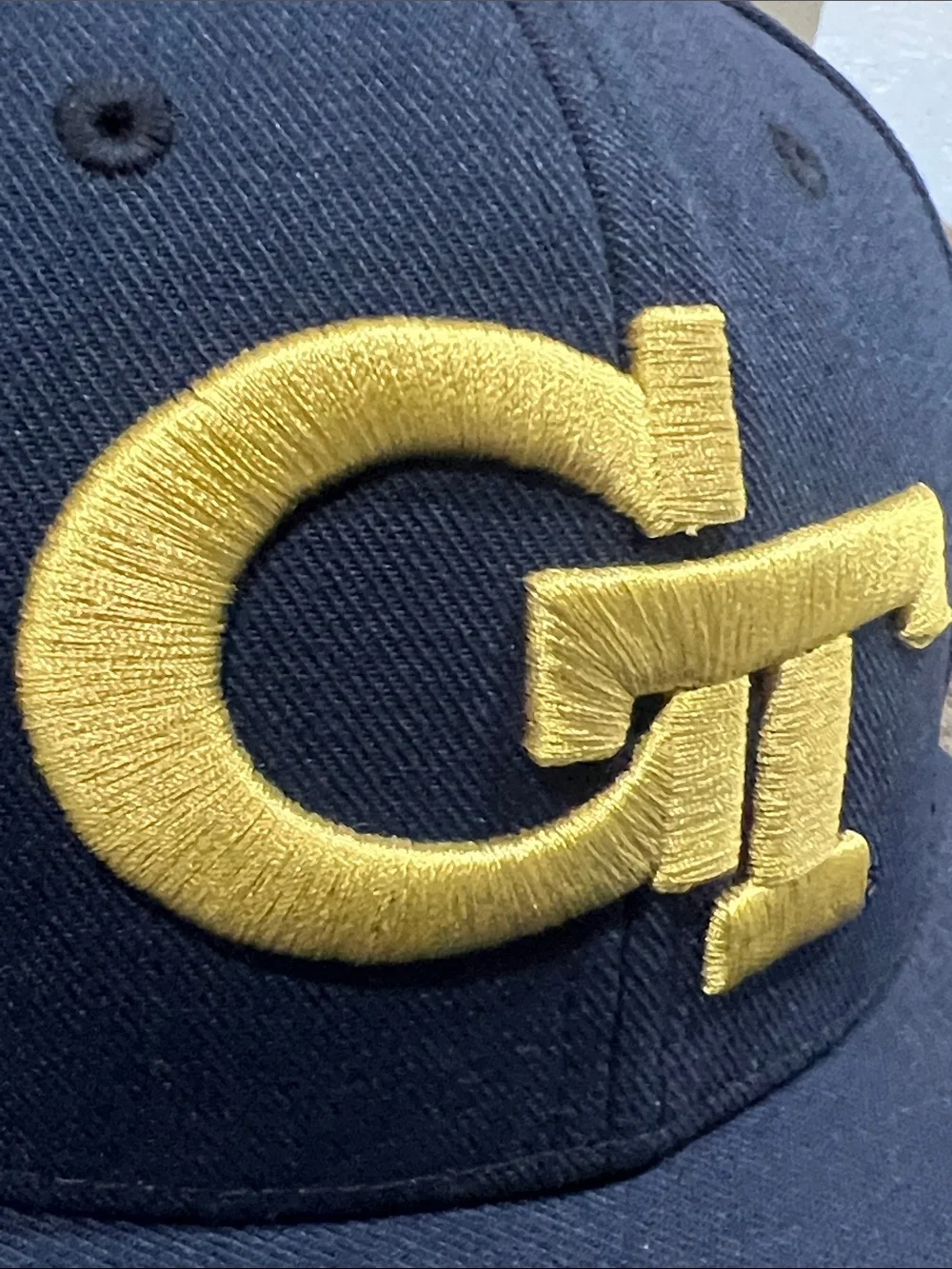 🔥🏈 New GEORGIA TECH YELLOWJACKETS College Adidas Fitted Flat Bill Hat Cap 7 1/8”